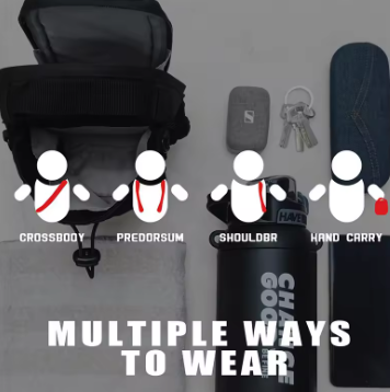 Magnetic Gym Bag Large Capacity Magnetic Carrier Bag with Phone Pocket Portable Gym Water Bottle Pouch Gym Accessories Organizer